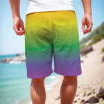 LGBT Pride Rainbow Gradient Print Men's Cargo Shorts