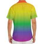 LGBT Pride Rainbow Gradient Print Men's Deep V-Neck Shirt