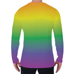 LGBT Pride Rainbow Gradient Print Men's Long Sleeve T-Shirt