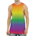 LGBT Pride Rainbow Gradient Print Men's Muscle Tank Top
