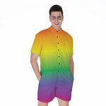 LGBT Pride Rainbow Gradient Print Men's Rompers