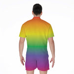 LGBT Pride Rainbow Gradient Print Men's Rompers