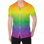 LGBT Pride Rainbow Gradient Print Men's Shirt
