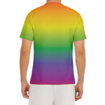 LGBT Pride Rainbow Gradient Print Men's Short Sleeve Rash Guard