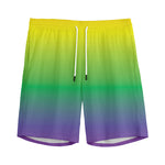 LGBT Pride Rainbow Gradient Print Men's Sports Shorts