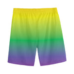 LGBT Pride Rainbow Gradient Print Men's Sports Shorts
