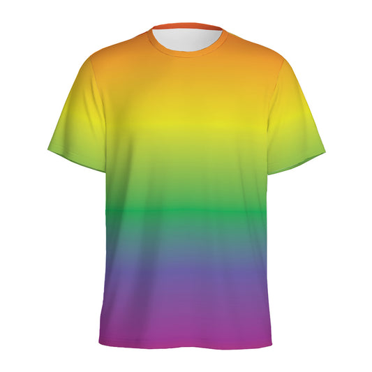 LGBT Pride Rainbow Gradient Print Men's Sports T-Shirt