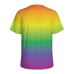 LGBT Pride Rainbow Gradient Print Men's Sports T-Shirt