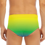 LGBT Pride Rainbow Gradient Print Men's Triangle Swim Briefs