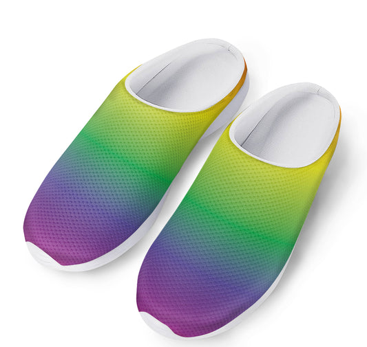 LGBT Pride Rainbow Gradient Print Mesh Casual Shoes