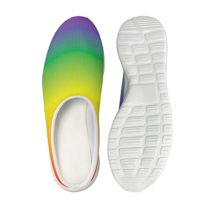 LGBT Pride Rainbow Gradient Print Mesh Casual Shoes