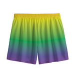 LGBT Pride Rainbow Gradient Print Mesh Shorts