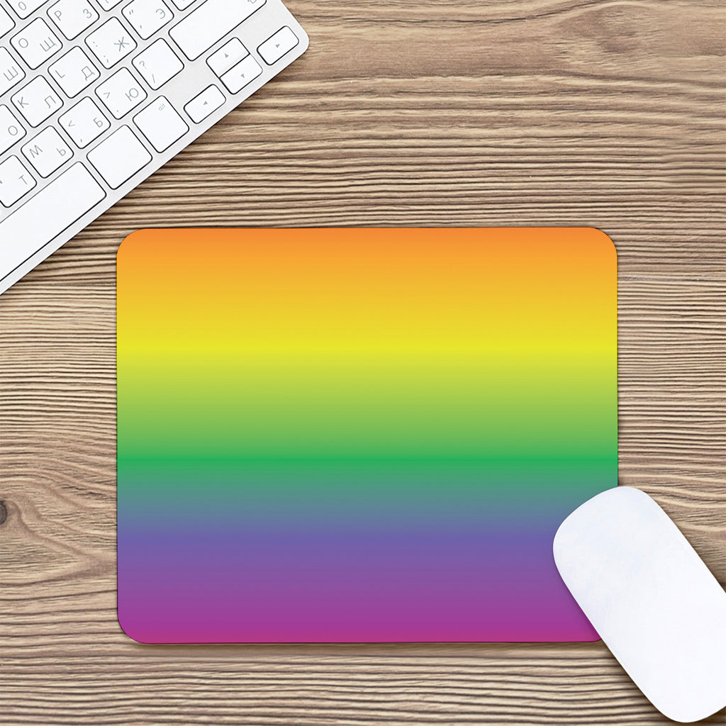 LGBT Pride Rainbow Gradient Print Mouse Pad
