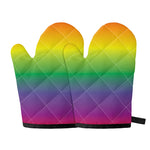 LGBT Pride Rainbow Gradient Print Oven Mitts