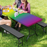 LGBT Pride Rainbow Gradient Print Picnic Table Cover