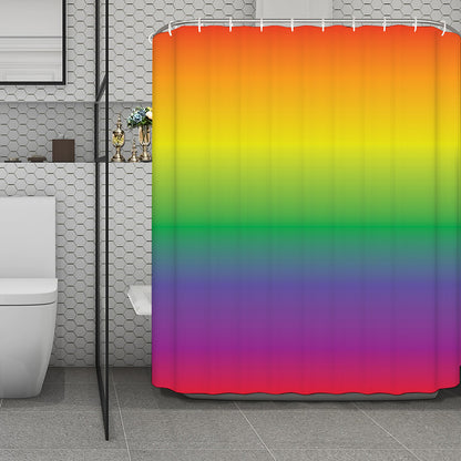 LGBT Pride Rainbow Gradient Print Polyester Shower Curtain