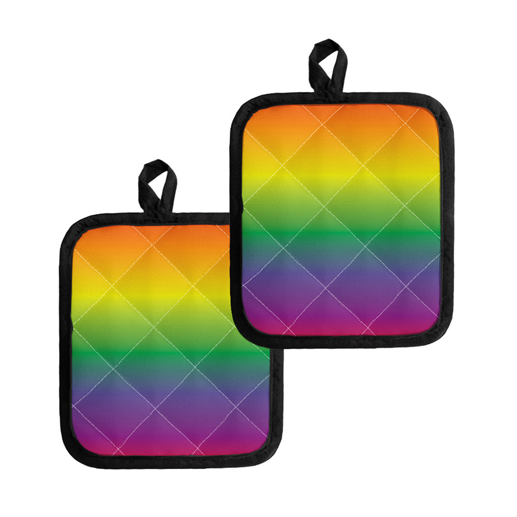 LGBT Pride Rainbow Gradient Print Pot Holders