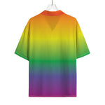 LGBT Pride Rainbow Gradient Print Rayon Hawaiian Shirt