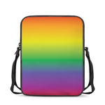 LGBT Pride Rainbow Gradient Print Rectangular Crossbody Bag