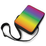 LGBT Pride Rainbow Gradient Print Rectangular Crossbody Bag