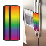 LGBT Pride Rainbow Gradient Print Refrigerator Handle Covers