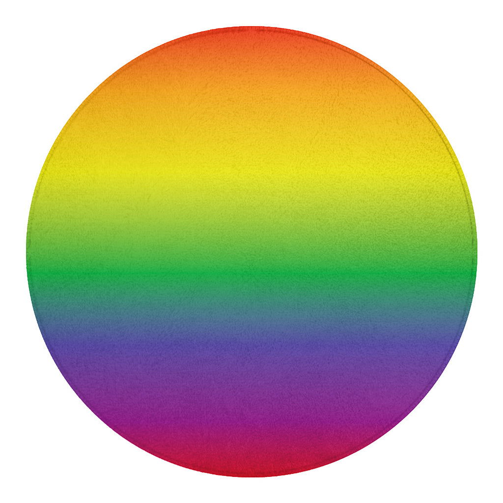LGBT Pride Rainbow Gradient Print Round Blanket