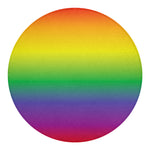 LGBT Pride Rainbow Gradient Print Round Blanket