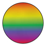 LGBT Pride Rainbow Gradient Print Round Floor Mat