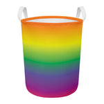 LGBT Pride Rainbow Gradient Print Round Laundry Basket