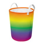 LGBT Pride Rainbow Gradient Print Round Laundry Basket