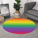 LGBT Pride Rainbow Gradient Print Round Rug