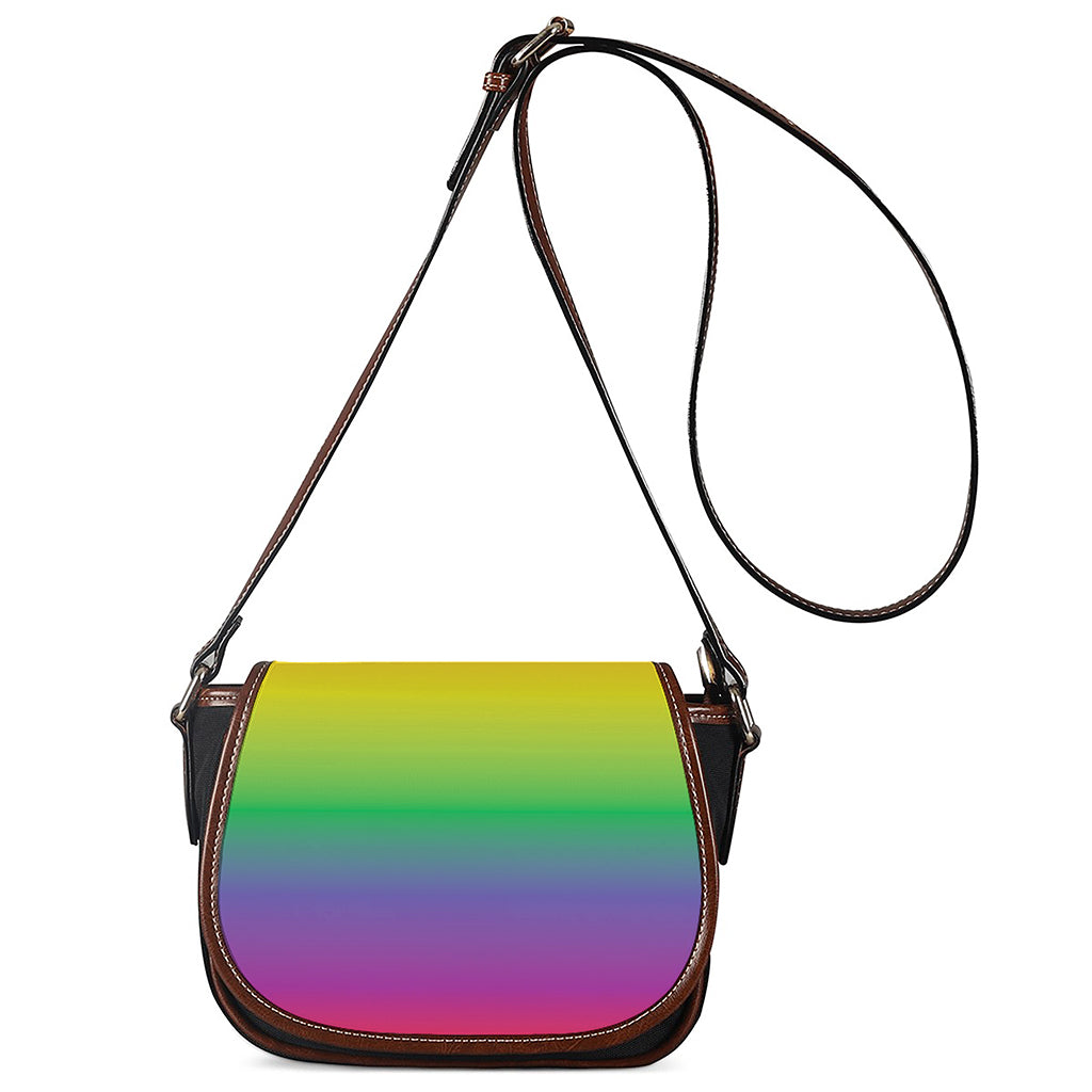 LGBT Pride Rainbow Gradient Print Saddle Bag