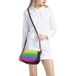 LGBT Pride Rainbow Gradient Print Saddle Bag
