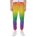 LGBT Pride Rainbow Gradient Print Scuba Joggers