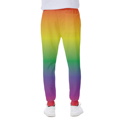 LGBT Pride Rainbow Gradient Print Scuba Joggers