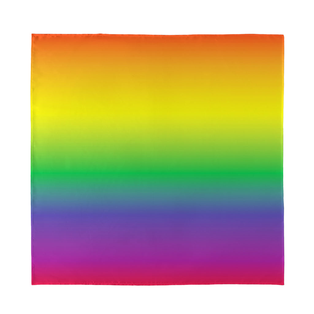 LGBT Pride Rainbow Gradient Print Silk Bandana