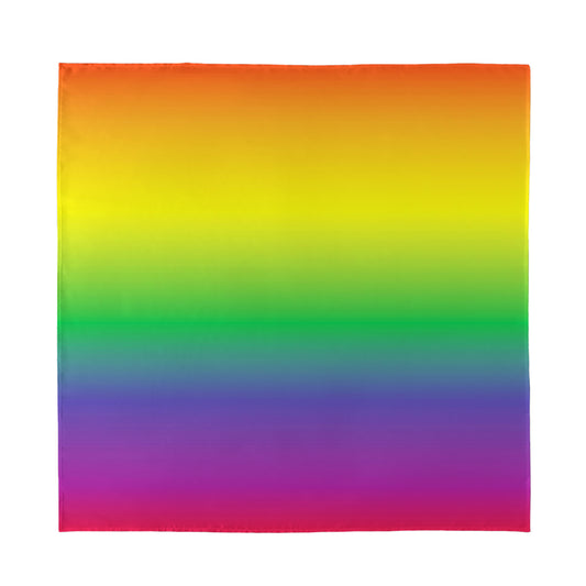 LGBT Pride Rainbow Gradient Print Silk Bandana