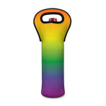 LGBT Pride Rainbow Gradient Print Single Neoprene Wine Tote