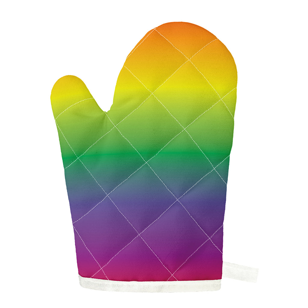 LGBT Pride Rainbow Gradient Print Single Oven Mitt