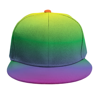 LGBT Pride Rainbow Gradient Print Snapback Cap