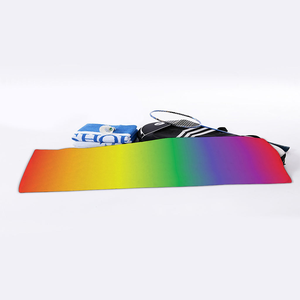 LGBT Pride Rainbow Gradient Print Sports Towel