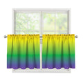 LGBT Pride Rainbow Gradient Print Tier Curtains