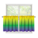 LGBT Pride Rainbow Gradient Print Tier Curtains