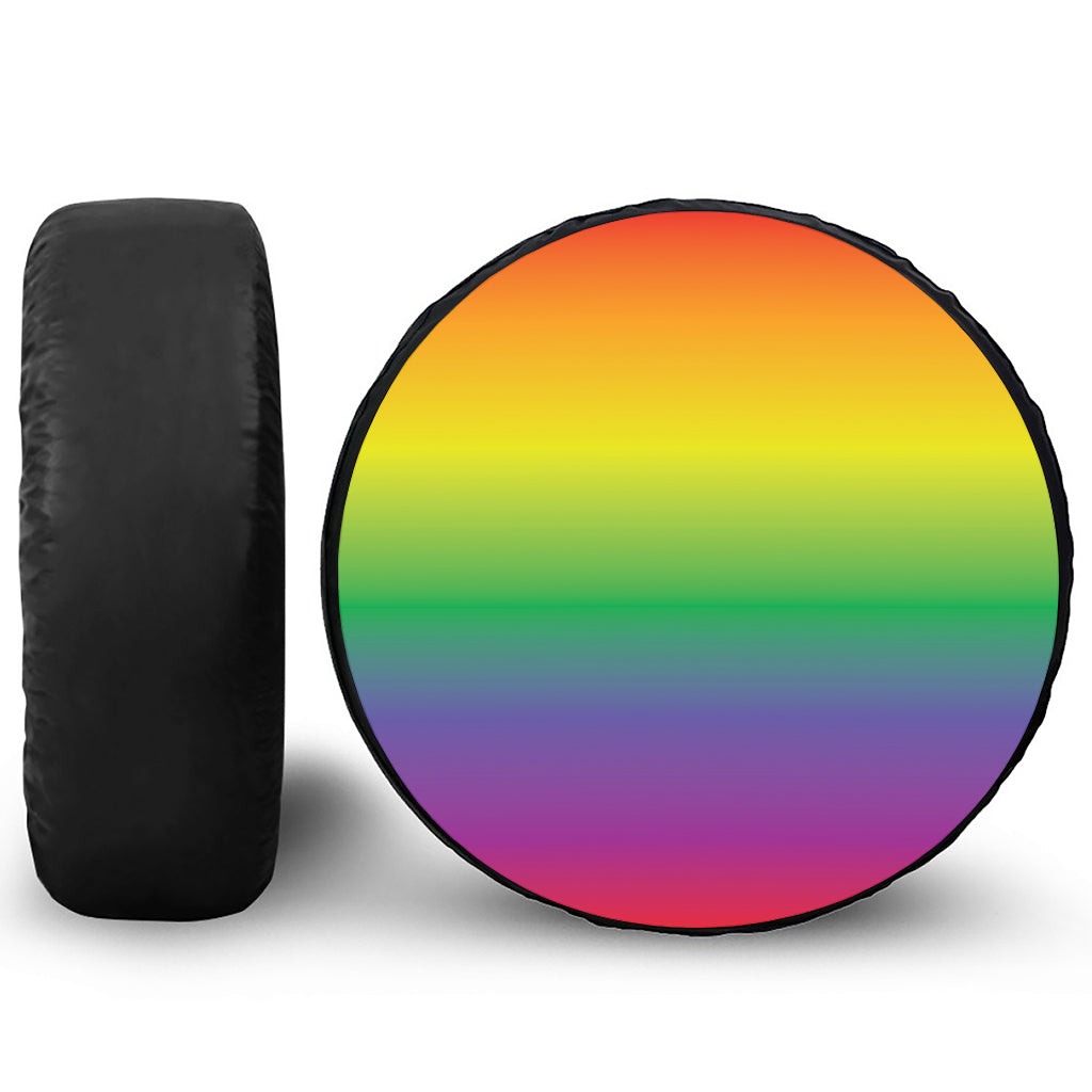 LGBT Pride Rainbow Gradient Print Tire Cover