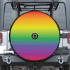 LGBT Pride Rainbow Gradient Print Tire Cover With Camera Hole