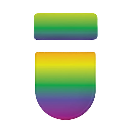LGBT Pride Rainbow Gradient Print Toilet Lid And Tank Cover Set