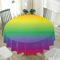 LGBT Pride Rainbow Gradient Print Waterproof Round Tablecloth