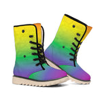 LGBT Pride Rainbow Gradient Print Winter Boots