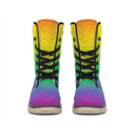 LGBT Pride Rainbow Gradient Print Winter Boots