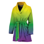 LGBT Pride Rainbow Gradient Print Women's Bathrobe